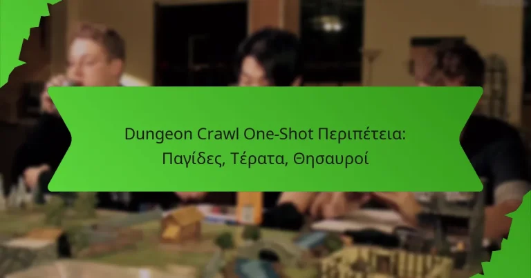 Dungeon Crawl One-Shot Περιπέτεια: Παγίδες, Τέρατα, Θησαυροί