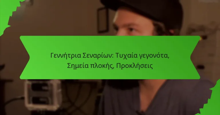 Γεννήτρια Σεναρίων: Τυχαία γεγονότα, Σημεία πλοκής, Προκλήσεις