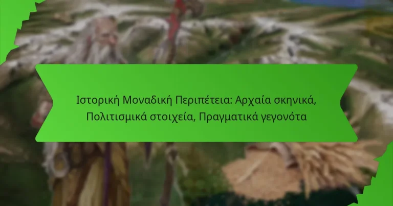 Ιστορική Μοναδική Περιπέτεια: Αρχαία σκηνικά, Πολιτισμικά στοιχεία, Πραγματικά γεγονότα