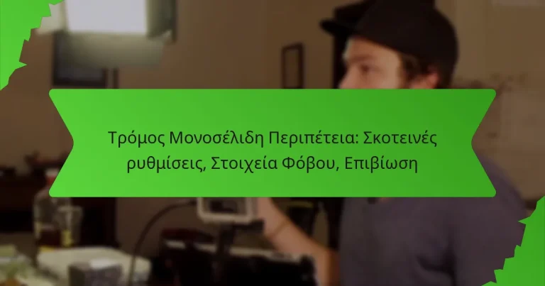 Τρόμος Μονοσέλιδη Περιπέτεια: Σκοτεινές ρυθμίσεις, Στοιχεία Φόβου, Επιβίωση