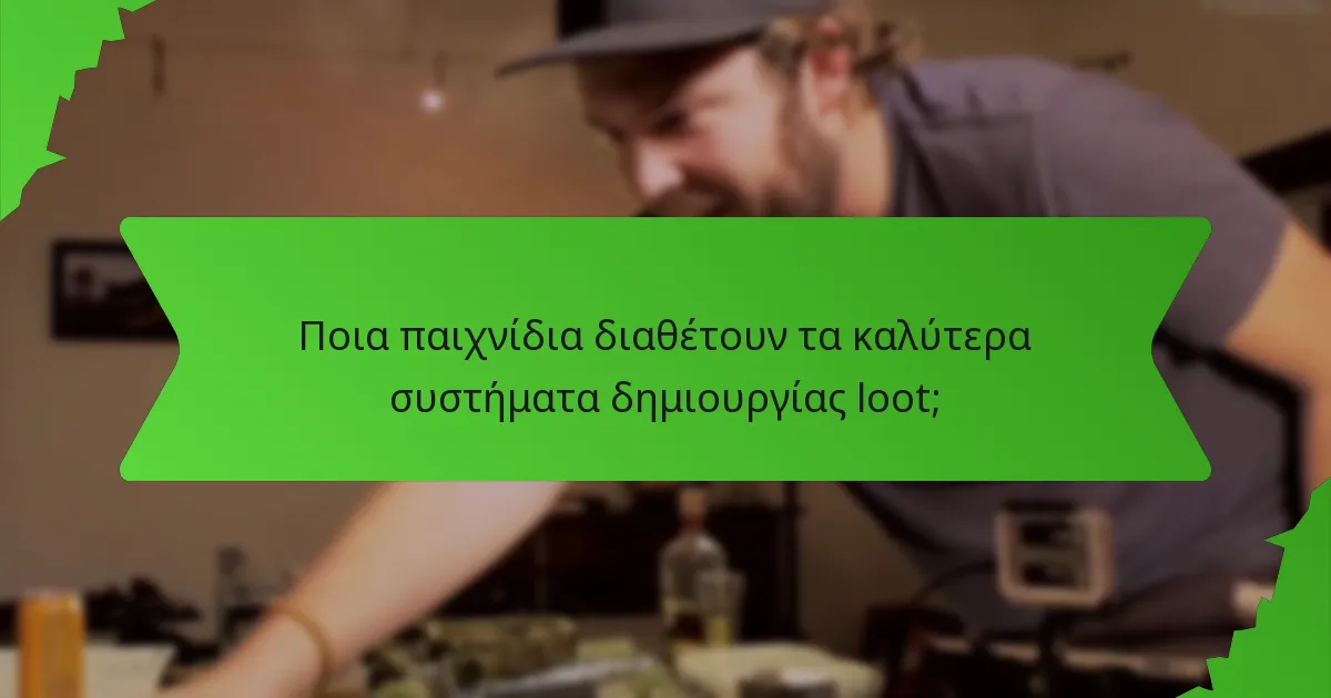 Ποια παιχνίδια διαθέτουν τα καλύτερα συστήματα δημιουργίας loot;