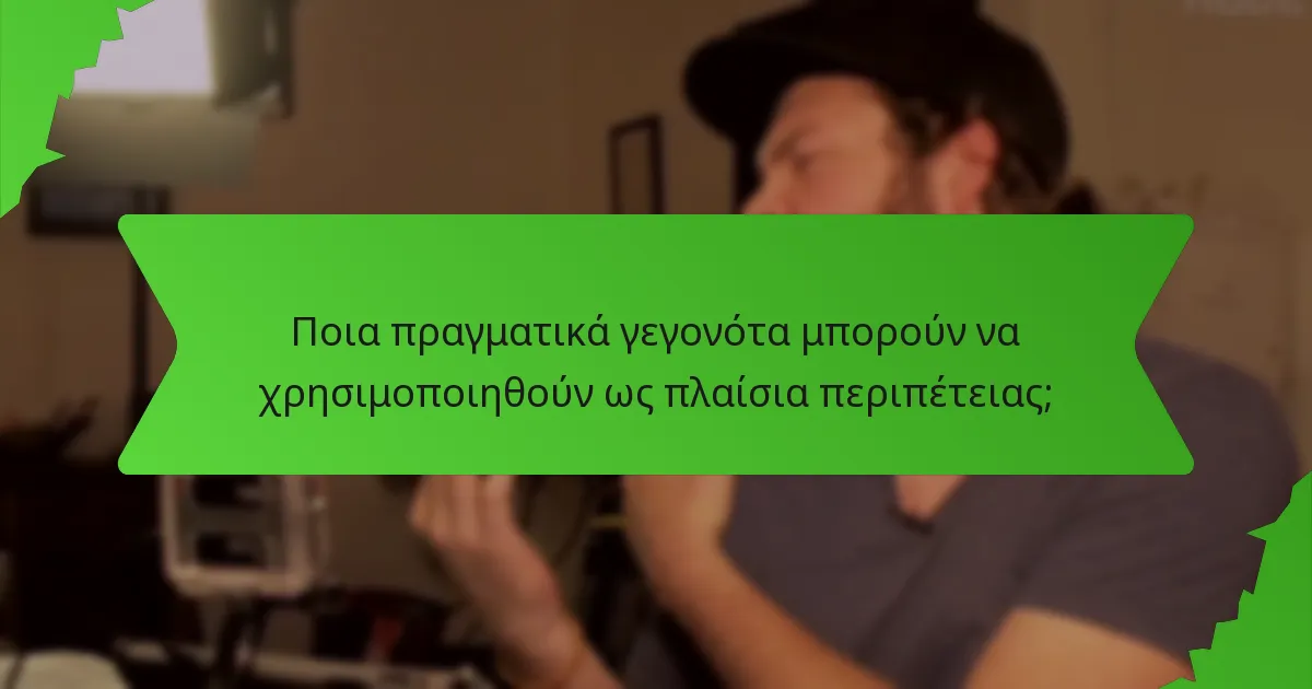 Ποια πραγματικά γεγονότα μπορούν να χρησιμοποιηθούν ως πλαίσια περιπέτειας;