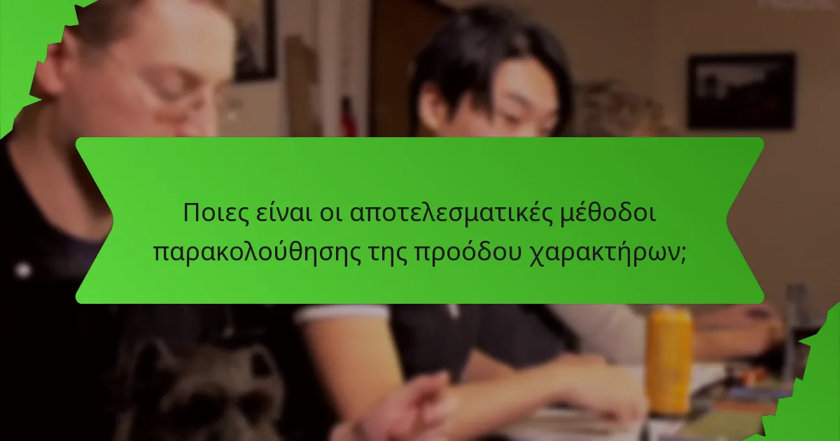 Ποιες είναι οι αποτελεσματικές μέθοδοι παρακολούθησης της προόδου χαρακτήρων;