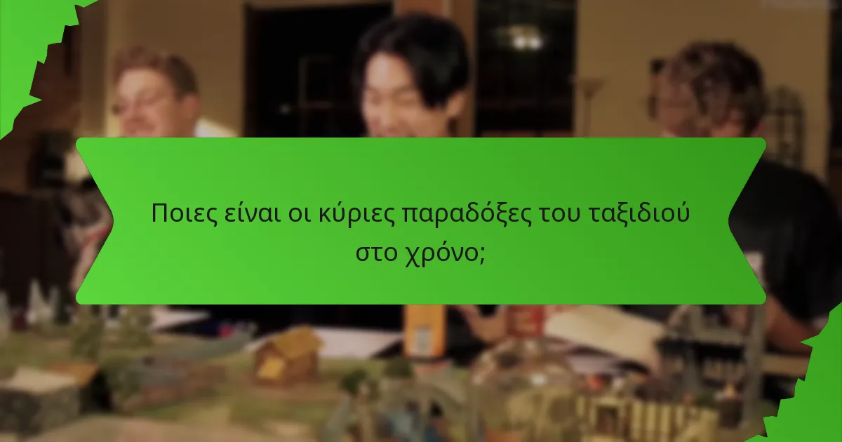 Ποιες είναι οι κύριες παραδόξες του ταξιδιού στο χρόνο;