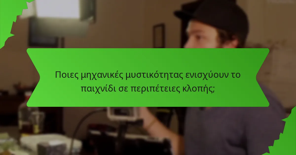 Ποιες μηχανικές μυστικότητας ενισχύουν το παιχνίδι σε περιπέτειες κλοπής;