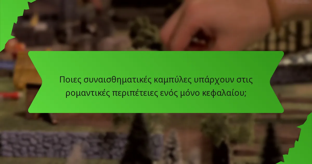 Ποιες συναισθηματικές καμπύλες υπάρχουν στις ρομαντικές περιπέτειες ενός μόνο κεφαλαίου;