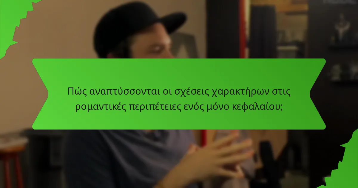Πώς αναπτύσσονται οι σχέσεις χαρακτήρων στις ρομαντικές περιπέτειες ενός μόνο κεφαλαίου;