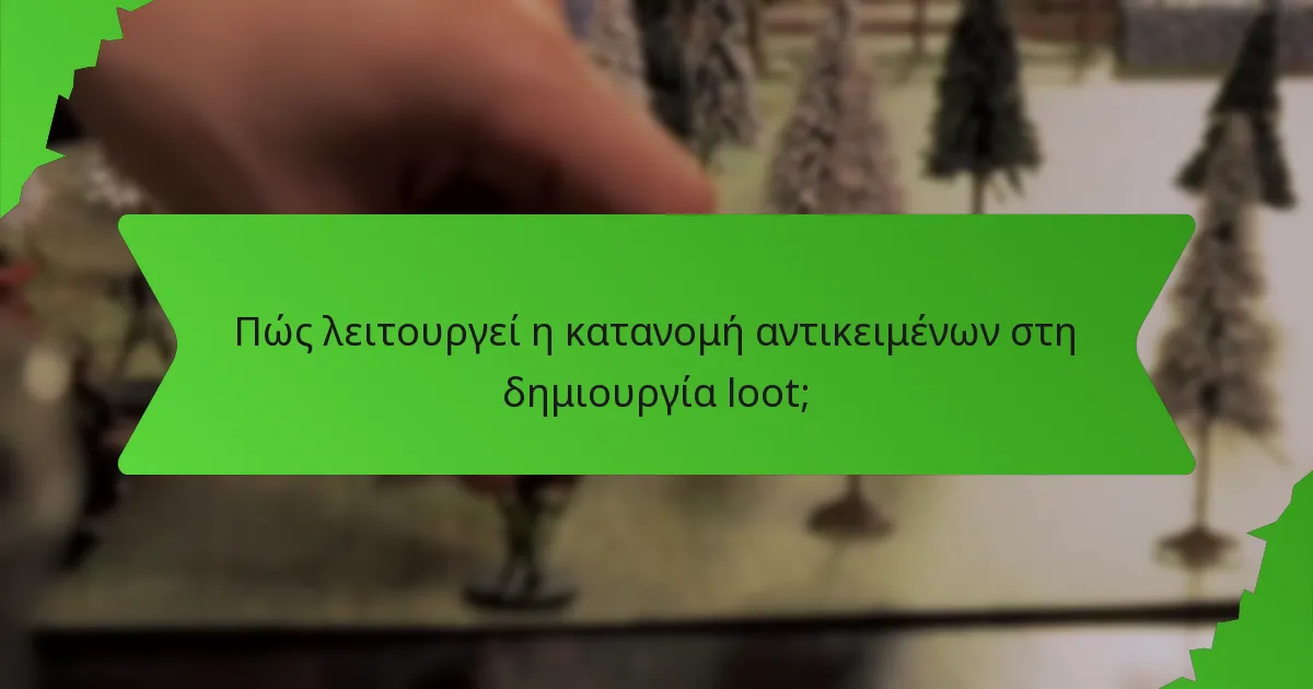 Πώς λειτουργεί η κατανομή αντικειμένων στη δημιουργία loot;