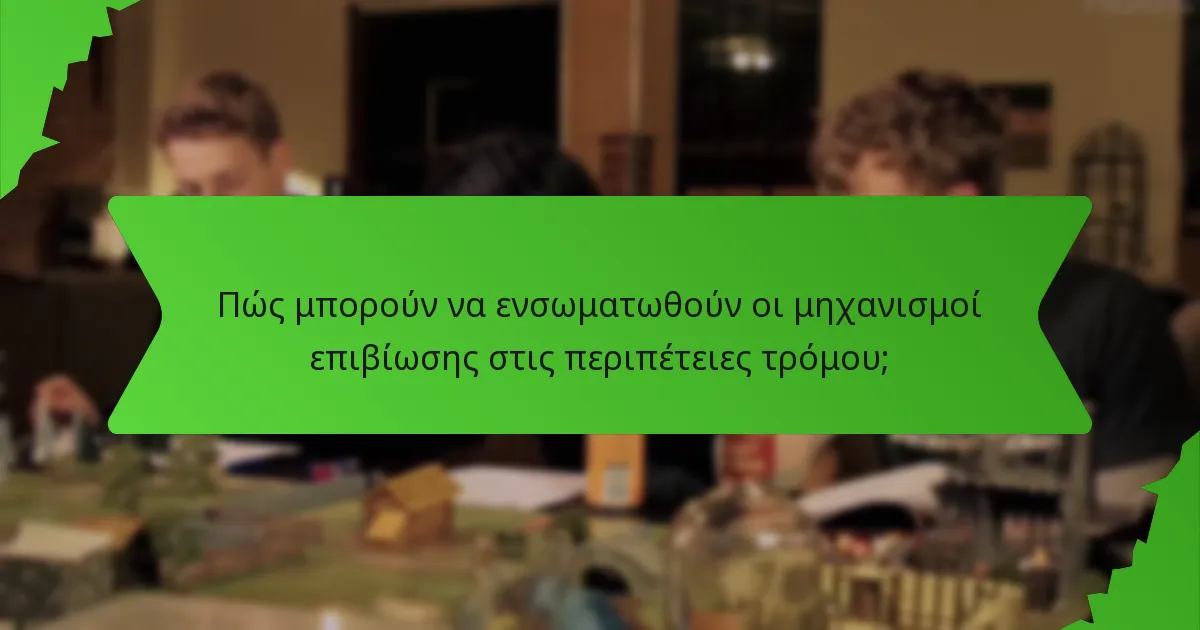 Πώς μπορούν να ενσωματωθούν οι μηχανισμοί επιβίωσης στις περιπέτειες τρόμου;