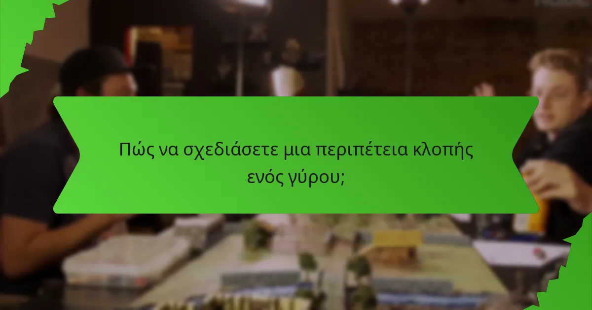 Πώς να σχεδιάσετε μια περιπέτεια κλοπής ενός γύρου;